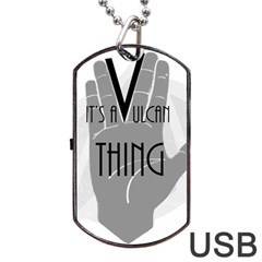 Vulcan Thing Dog Tag Usb Flash (one Side) by Howtobead