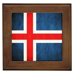 Iceland Flag Framed Tiles by Valentinaart