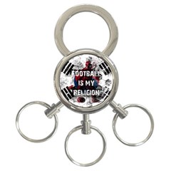 Football Is My Religion 3-ring Key Chains by Valentinaart