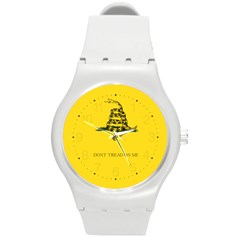 Gadsden Flag Don t Tread On Me Round Plastic Sport Watch (m) by snek