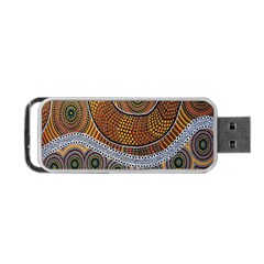 Aboriginal Traditional Pattern Portable Usb Flash (two Sides) by Sapixe