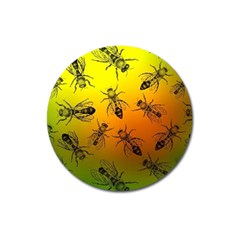 Insect Pattern Magnet 3  (round) by Sapixe