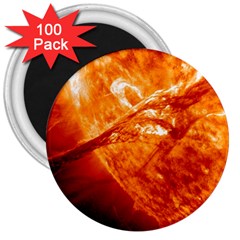 Spectacular Solar Prominence 3  Magnets (100 Pack) by Sapixe