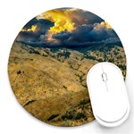 Hills Countryside Landscape Nature Round Mousepads Front