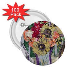 Sunflowers And Lamp 2 25  Buttons (100 Pack)  by bestdesignintheworld