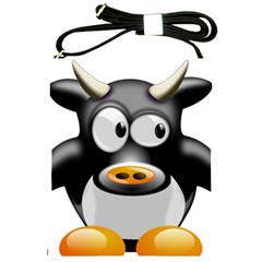 Cow Animal Mammal Cute Tux Shoulder Sling Bags by Simbadda