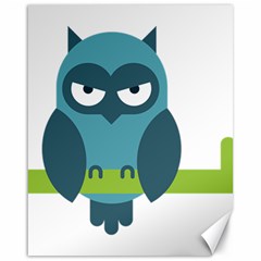 Owl Comic Animal Canvas 16  X 20   by Simbadda