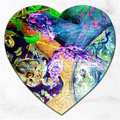 Blue Lilac On A Countertop 3 Jigsaw Puzzle (heart) by bestdesignintheworld