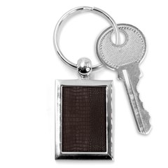 Gator Brown Leather Print Key Chains (rectangle)  by LoolyElzayat