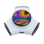 Colorful Waves 3-Port USB Hub Front