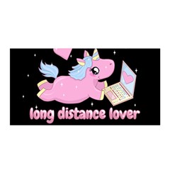 Long Distance Lover - Cute Unicorn Satin Wrap by Valentinaart