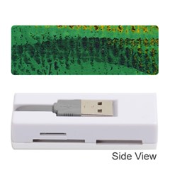 Green Fabric Textile Macro Detail Memory Card Reader (stick)  by Sapixe