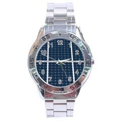 Solar Power Panel Stainless Steel Analogue Watch by FunnyCow