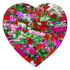 Colorful Petunia Flowers Jigsaw Puzzle (heart) by FunnyCow