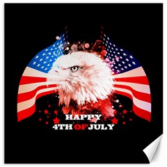 Independence Day, Eagle With Usa Flag Canvas 16  X 16   by FantasyWorld7