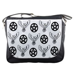 Owls And Pentacles Messenger Bags by IIPhotographyAndDesigns