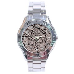 Earth  Dark Soil With Cracks Stainless Steel Analogue Watch by FunnyCow