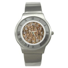 Dry Hay Texture Stainless Steel Watch by FunnyCow