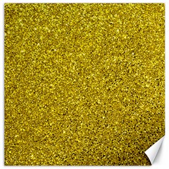 Gold  Glitter Canvas 16  X 16   by snowwhitegirl