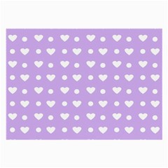 Hearts Dots Purple Large Glasses Cloth by snowwhitegirl