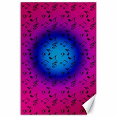 Pink Music Blue  Moon Canvas 24  X 36  by snowwhitegirl