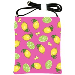 Lemons And Limes Pink Shoulder Sling Bag by snowwhitegirl