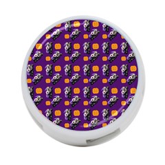 Halloween Skeleton Pumpkin Pattern Purple 4-port Usb Hub (one Side) by snowwhitegirl