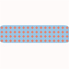 Pastel Mod Blue Orange Circles Large Bar Mats by BrightVibesDesign