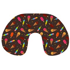 Ice Cream Pattern Seamless Travel Neck Pillows by Simbadda