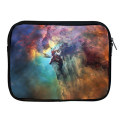 Lagoon Nebula Interstellar Cloud Pastel Pink, Turquoise And Yellow Stars Apple Ipad 2/3/4 Zipper Cases by genx