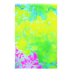 Fluorescent Yellow And Pink Abstract Garden Foliage Shower Curtain 48  X 72  (small)  by myrubiogarden