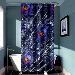 Peacock Feathers Color Plumage Shower Curtain 36  X 72  (stall)  by Wegoenart