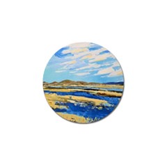 The Landscape Water Blue Painting Golf Ball Marker by Pakrebo