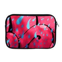 Graffiti Watermelon Pink With Light Blue Drops Retro Apple Macbook Pro 17  Zipper Case by genx