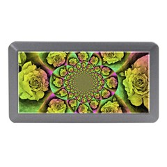 Rose Painted Kaleidoscope Colorful Memory Card Reader (mini) by Pakrebo