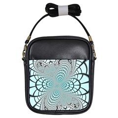 Digital Art Fractal Abstract Girls Sling Bag by Pakrebo