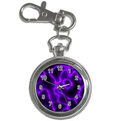 Purple Pattern Background Structure Key Chain Watches by Pakrebo