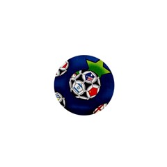 Textile Football Soccer Fabric 1  Mini Buttons by Pakrebo