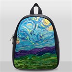 A Very Very Starry Night School Bag (Small) Front