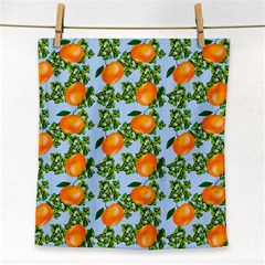 Citrus Tropical Orange Blue Face Towel by snowwhitegirl