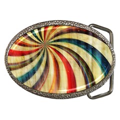 Abstract Rainbow Swirl Belt Buckles