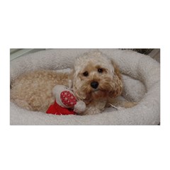 Cockapoo In Dog s Bed Satin Wrap by pauchesstore