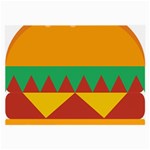 Burger Bread Food Cheese Vegetable Large Glasses Cloth (2-Side) Back