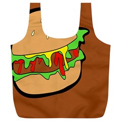 Burger Double Full Print Recycle Bag (xl) by Sudhe