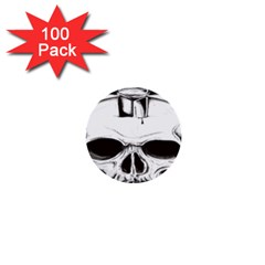 Skull Knife Euclidean Vector Skull Sword Inserted 1  Mini Buttons (100 Pack)  by Sudhe