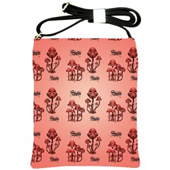 Funny Mushroom Pattern Shoulder Sling Bag by FantasyWorld7