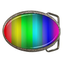 Lines Rainbow Colors Spectrum Color Belt Buckles