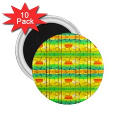 Birds Beach Sun Abstract Pattern 2 25  Magnets (10 Pack)  by Pakrebo