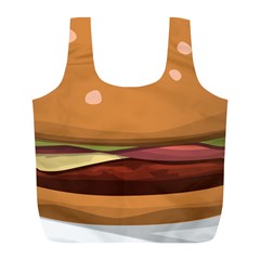 Hamburger Cheeseburger Burger Lunch Full Print Recycle Bag (l) by Sudhe