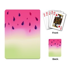 Watermelon Pastel Gradient Pink Watermelon Pastel Gradient Playing Cards Single Design by genx